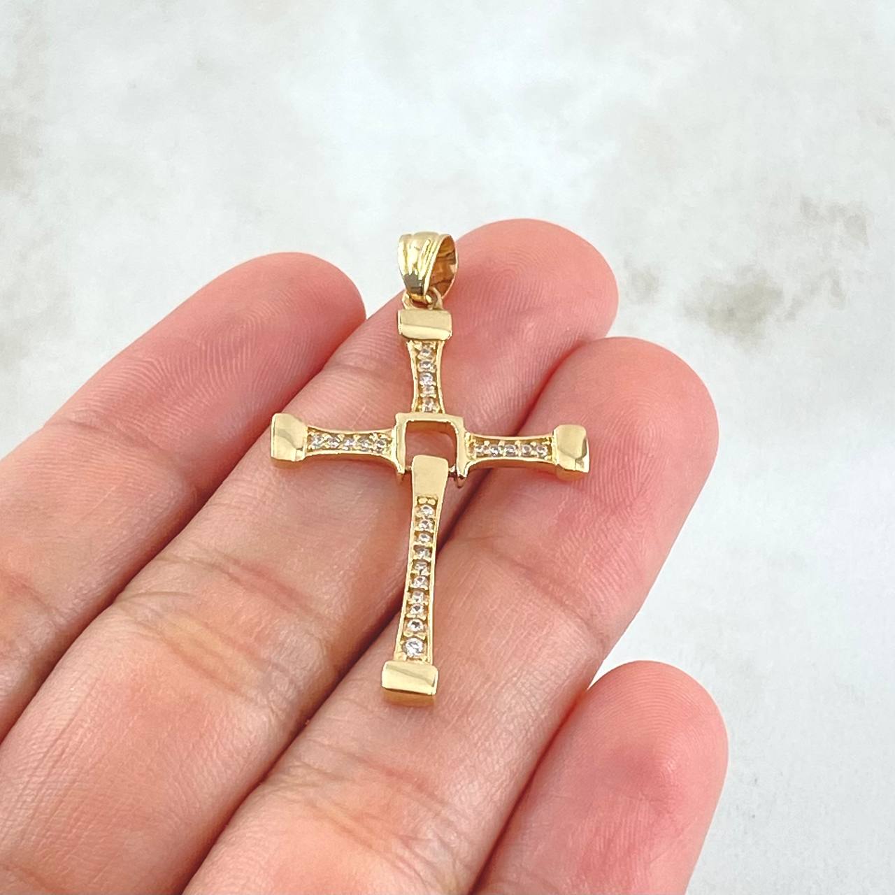 Pendant Mobile Cross 2.35gr / 1.5in / 18K Gold