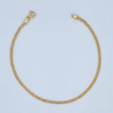 Flat Mariner Bracelet 1.3gr / 20cm / +3 18K Gold &