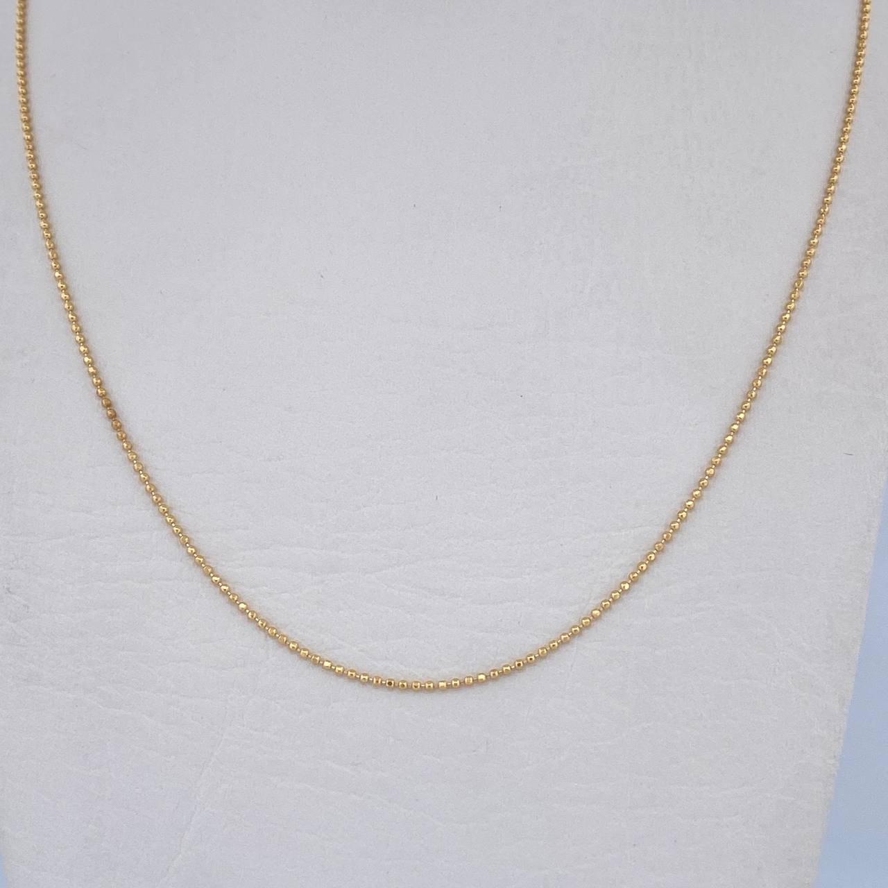 Cadena Militar 1.9gr / 45.3cm / 1mm Oro Amarillo +3 18K $