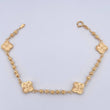 Bracelet Military Clover 4.65gr / 19cm / 3mm Beads Diamond Cut Yellow Gold 18K &