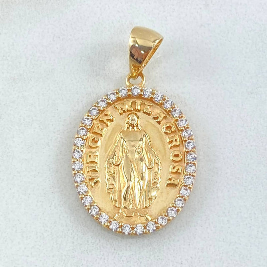 Virgin Miraculous Pendant 4.35gr / 3cm / 18K Gold *