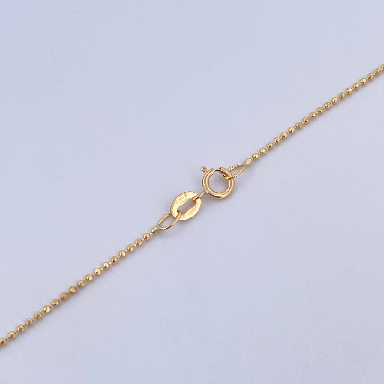 Cadena Militar 1.9gr / 45.3cm / 1mm Oro Amarillo +3 18K $