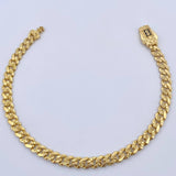 Cuban Links Bracelet Infinite 6.85gr / 18.3cm / 4.9mm Diamond Cut Yellow Gold +2 18K $