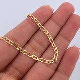 Pulso Figaro 1.75gr / 19cm / 2.3mm Oro Amarillo +1 18K &
