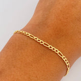 Pulso Figaro 1.75gr / 19cm / 2.3mm Oro Amarillo +1 18K &