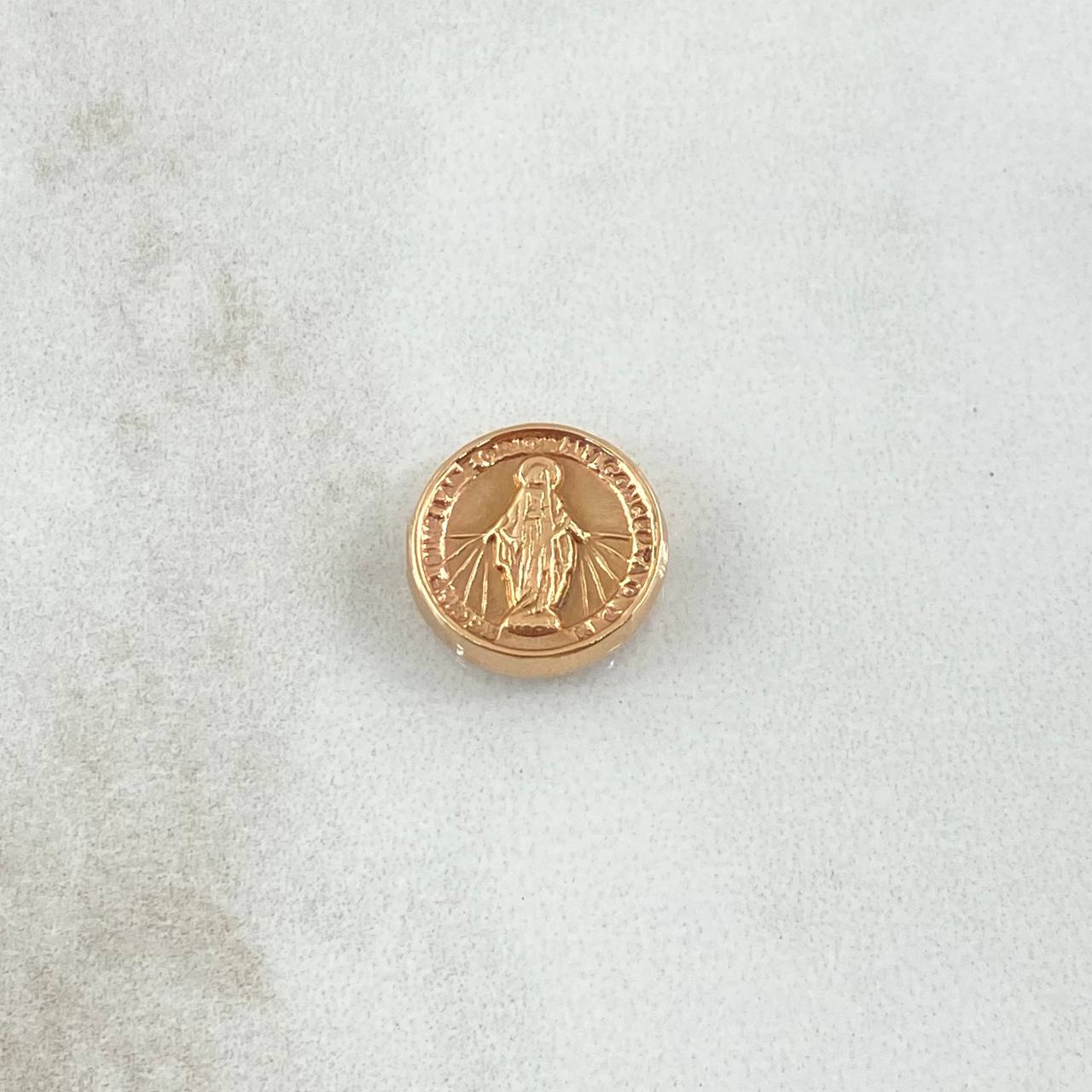 Charm Virgin Milagrosa Drum 0.7gr / 1.2cm / Stamped Rose Gold