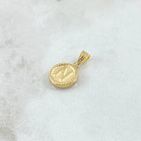 Pendant Letter N Mate 0.6gr / 1.5cm / Circle Charger Edged Yellow Gold 18K ©