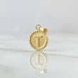 Pendant Letter T Mate 0.55gr / 1.5cm / Yellow Gold 18K Bordered Charger Circle
