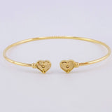 Pulso Aro Corazón Diamantado 3.8gr / 6 3/4 in / 1.8mm Oro Amarillo Nac.Esp. 18K