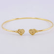 Pulso Aro Corazon Diamantado 3.4 g / 6 3/4 in / 1.8 mm Oro Amarillo 18K