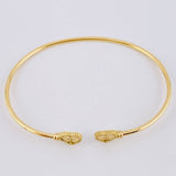 Pulso Aro Corazón Diamantado 3.85gr / 7 in / 1.9mm Oro Amarillo Nac.Esp. 18K ©