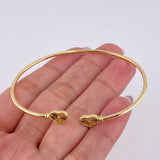 Pulso Aro Corazón Diamantado 3.8gr / 6 3/4 in / 1.8mm Oro Amarillo Nac.Esp. 18K