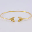 Pulso Aro Mariposa Diamantado 3.7gr / 7 in / 1.8mm Oro Amarillo Nac.Esp. 18K *