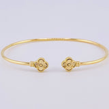 Pulso Aro Trebol Diamantado 3.6 g / 6 3/4 in / 1.8 mm Oro Amarillo 18K