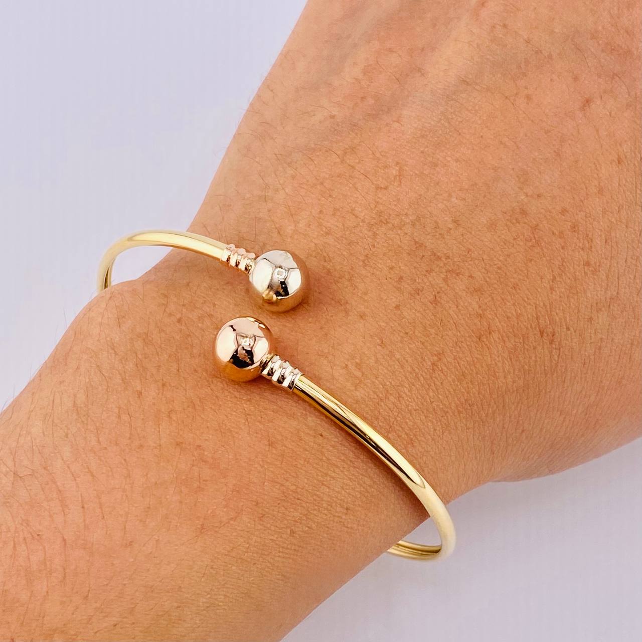 Pulso Aro Tú Y Yo 4.2gr / 7 in / 2.6mm Tres Oros 18K