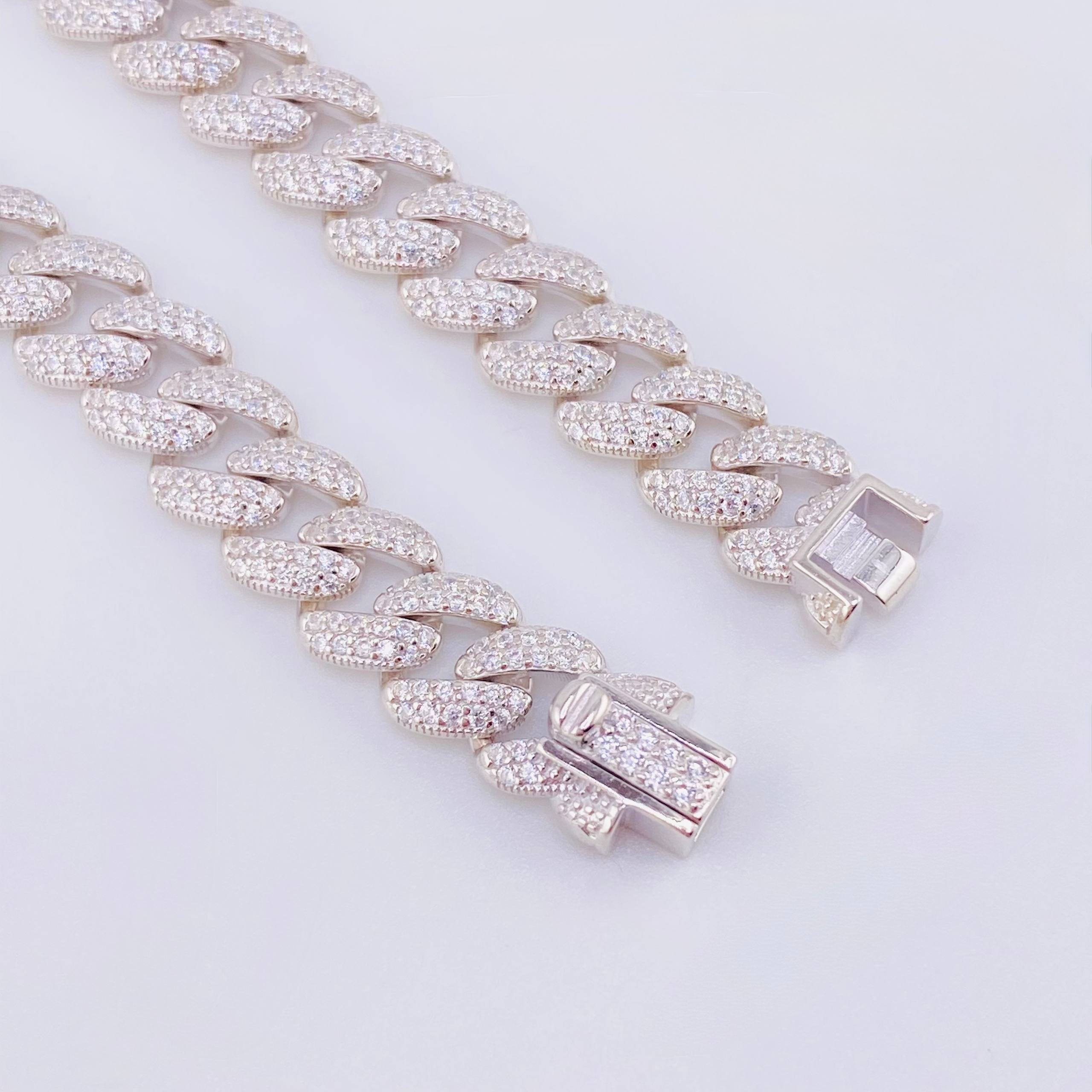 Thick Cuban Links Bracelet 18.8gr / 8 1/4 in / 8.3mm Silver 925