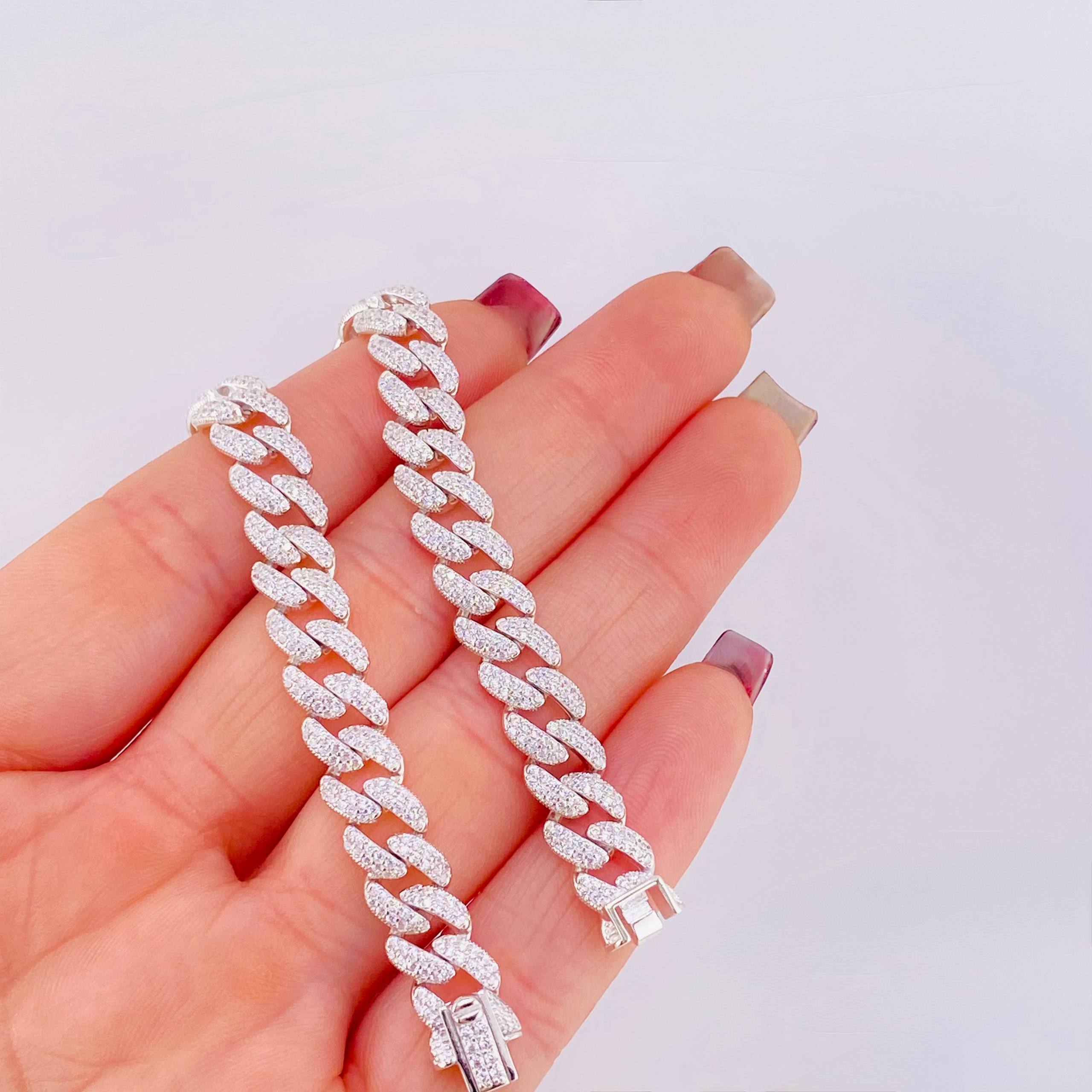 Thick Cuban Links Bracelet 18.8gr / 8 1/4 in / 8.3mm Silver 925