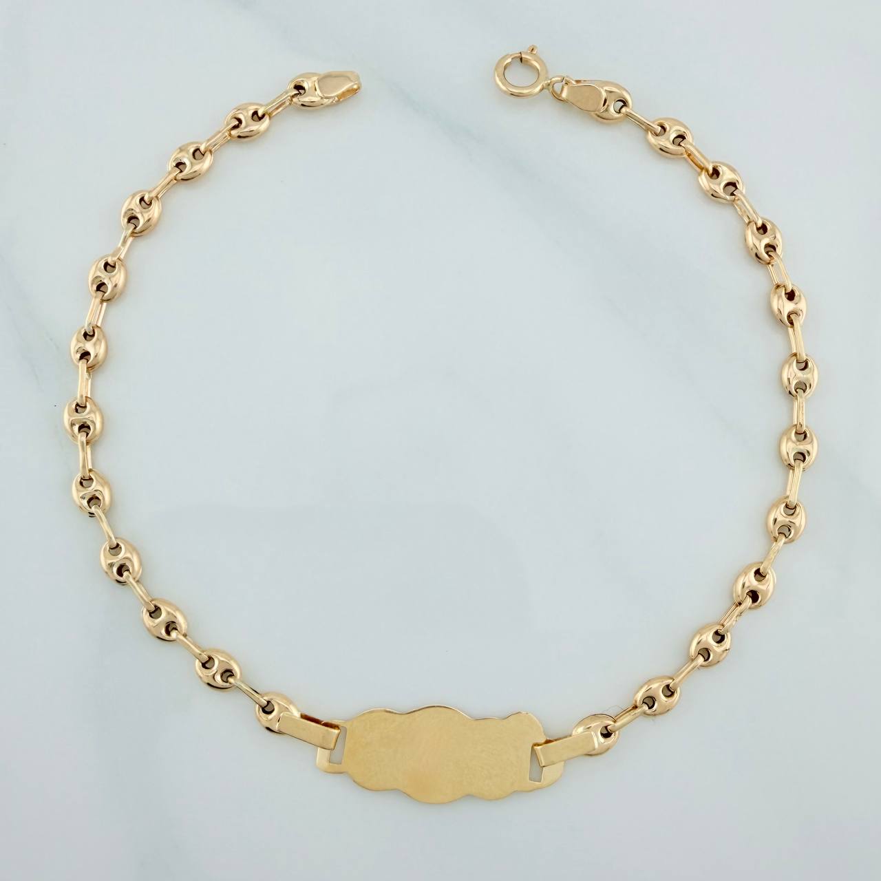 Pulso Bebé GC Placa Nube 2.1gr / 7 in / 3mm Oro Amarillo 18K %