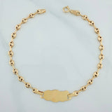 Pulso Bebé GC Placa Nube 2.1gr / 7 in / 3mm Oro Amarillo 18K %