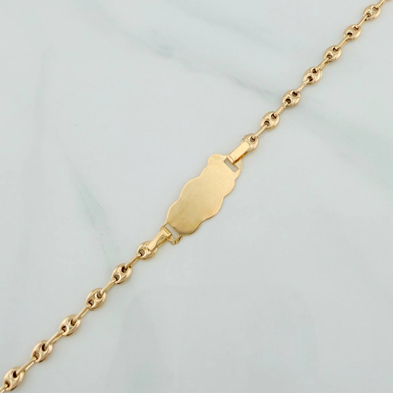 Pulso Bebé GC Placa Nube 2.1gr / 7 in / 3mm Oro Amarillo 18K %