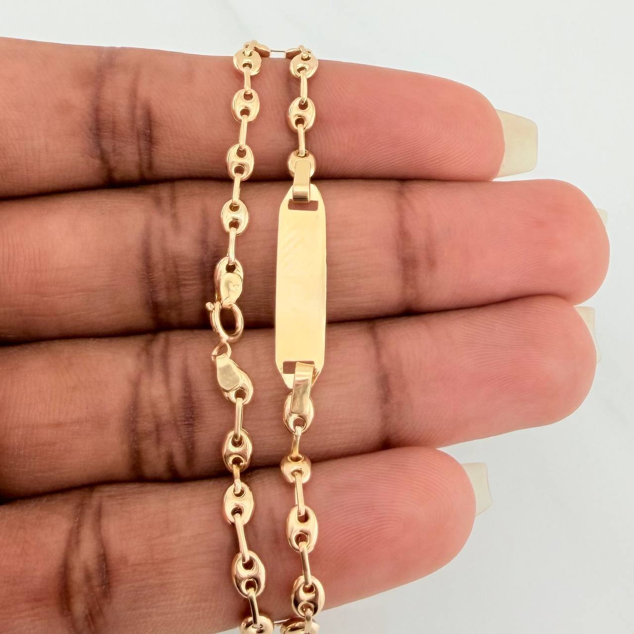 Pulso Bebé GC Placa Octagonal 1.8gr / 6 in / 3.22mm Oro Amarillo 18K %