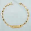 Pulso Bebé GC Placa Octagonal 2gr / 6 3/4 in / 3mm Oro Amarillo 18K %