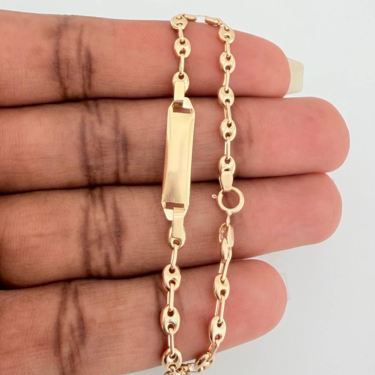 Pulso Bebé GC Placa Octagonal 2gr / 6 3/4 in / 3mm Oro Amarillo 18K %