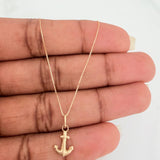 Set Cadena y Dije Veneciana+Ancla 1.15gr / 18 in / 0.34mm Oro Amarillo 18K $