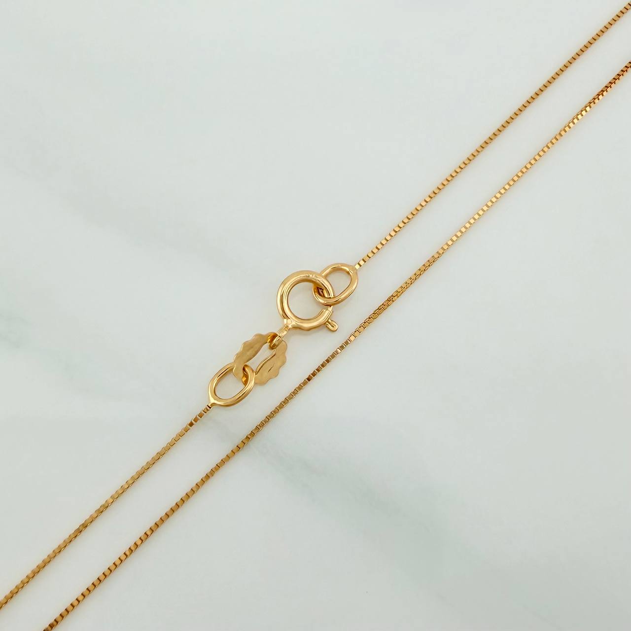 Set Cadena y Dije Veneciana+Corona 1.25gr / 17 3/4 in / 0.36mm Oro Amarillo 18K $