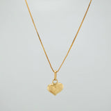 Set Cadena y Dije Veneciana+ Corazón 1.15gr / 17 3/4 in / 0.3mm Oro Amarillo 18K $