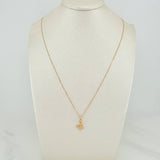 Set Cadena y Dije Veneciana+Mariposa 1.4gr / 17 3/4 in / 0.3mm Oro Amarillo 18K $