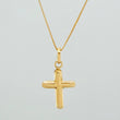Set Cadena y Dije Veneciana+Cruz 1.35gr / 17 3/4 in / 0.35mm Oro Amarillo 18K $