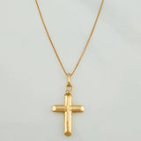 Set Cadena y Dije Veneciana+Cruz 1.35gr / 17 3/4 in / 0.35mm Oro Amarillo 18K $