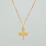 Set Cadena y Dije Veneciana+Libelula 1.25gr / 17 3/4 in / 0.3mm Oro Amarillo 18K $