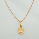 Set Cadena y Dije Veneciana+Corona 1.25gr / 17 3/4 in / 0.36mm Oro Amarillo 18K $