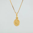Set Cadena y Dije Veneciana+Virgen Milagrosa 1.5gr / 17 3/4 in / 0.33mm Oro Amarillo 18K $