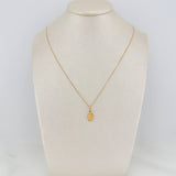 Set Cadena y Dije Veneciana+Virgen Milagrosa 1.5gr / 17 3/4 in / 0.33mm Oro Amarillo 18K $