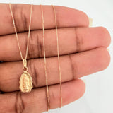Set Cadena y Dije Veneciana+Virgen Guadalupe 1.3gr / 17 3/4 in / 0.36mm Oro Amarillo 18K $