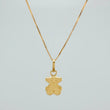 Set Cadena y Dije Veneciana+Oso Ts 1.25gr / 17 3/4 in / 0.25mm Oro Amarillo 18K $