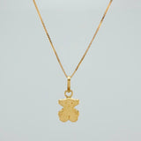Set Cadena y Dije Veneciana+Oso Ts 1.25gr / 17 3/4 in / 0.25mm Oro Amarillo 18K $