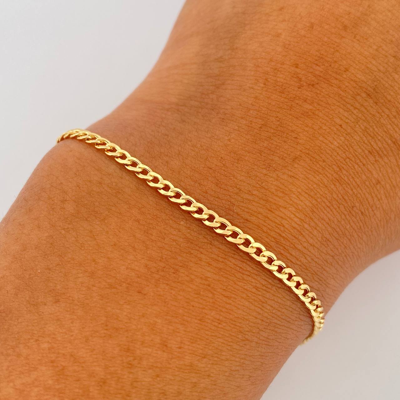 Cuban Links Bracelet 1.5gr / 18.7cm / 2.4mm Yellow Gold +1 18K &