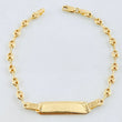 Pulso Bebé Placa GC 2.3gr / 6 in / Oro Amarillo 18K