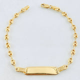 Pulso Bebé Placa GC 2.3gr / 6 in / Oro Amarillo 18K