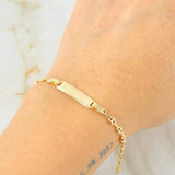 Pulso Bebé Placa GC 2.3gr / 6 in / Oro Amarillo 18K