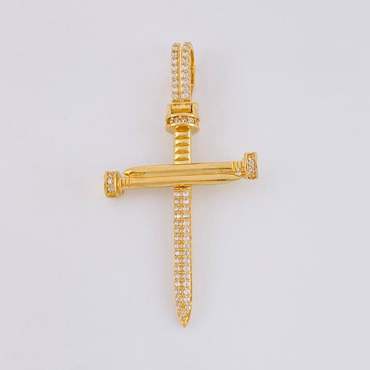 Dije Cruz Clavo 4.1 g / 1 3/4 in Oro Amarillo 18K