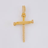 Dije Cruz Clavo 4.1 g / 1 3/4 in Oro Amarillo 18K