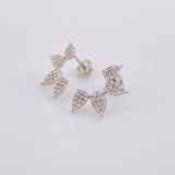 Hoop Earrings Amelia Pave Diamonds 6.55 carats 2.95g / 3/4 in 18K White Gold
