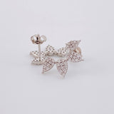 Hoop Earrings Amelia Pave Diamonds 6.55 carats 2.95g / 3/4 in 18K White Gold
