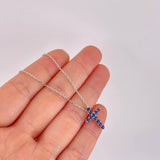 Set Cadena Aro Seguido + Dije Cruz Burbujas / 4.45g / 20 in Oro Blanco 18K
