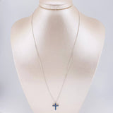 Set Cadena Aro Seguido + Dije Cruz Burbujas / 4.45g / 20 in Oro Blanco 18K